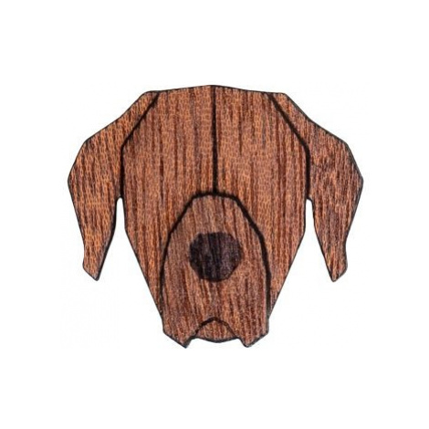 Dřevěná brož ve tvaru psa Rhodesian Ridgeback Brooch