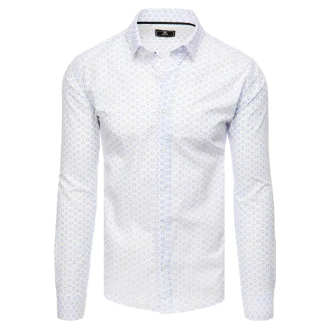 Bílá pánská košile se vzorem Bílá BASIC