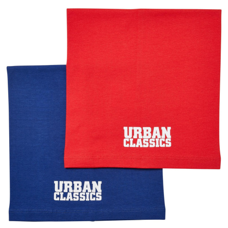 Logo Tube Scarf Kids 2-Pack modrá/červená Urban Classics