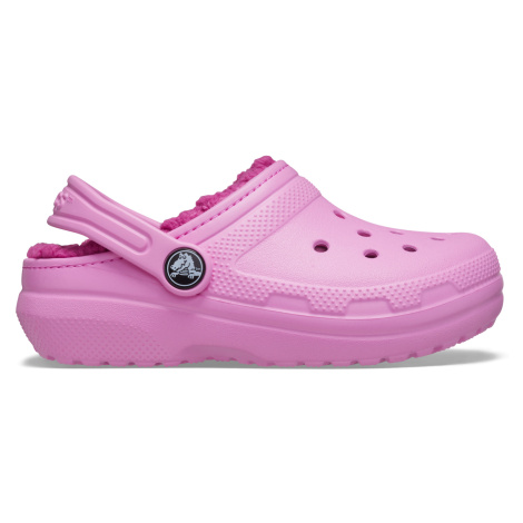 Dětské boty Crocs CLASSIC LINED růžová