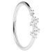PDPAOLA Otevřený stříbrný prsten se zirkony PRINCE Silver AN02-672 56 mm