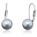 JVD Stříbrné náušnice s pravými šedými perlami SVLE0476XD2P6 0,8 cm