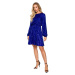 Šaty áčkového střihu s rukávy modré model 18257718 - Moe