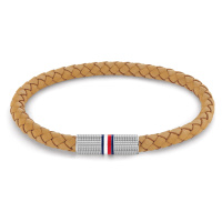 Tommy Hilfiger Světle hnědý kožený náramek pro muže Infinity 2790461