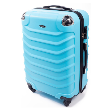 Rogal Světle tyrkysový odolný cestovní kufr do letadla "Premium" - M (35l)
