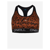 Černo-hnědá dámská vzorovaná sportovní podprsenka O'Neill Active Sport