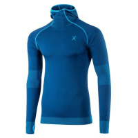 Klimatex AJAX Pánské seamless triko s dlouhým rukávem a kapucí, tmavě modrá, velikost