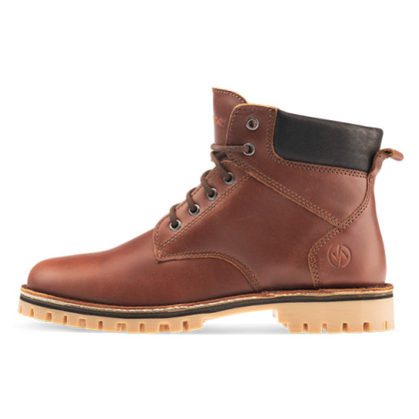 Vasky Farm Low Brown - Dámské kožené kotníkové boty hnědé - zimní obuv | Dárek na Vánoce pro muž