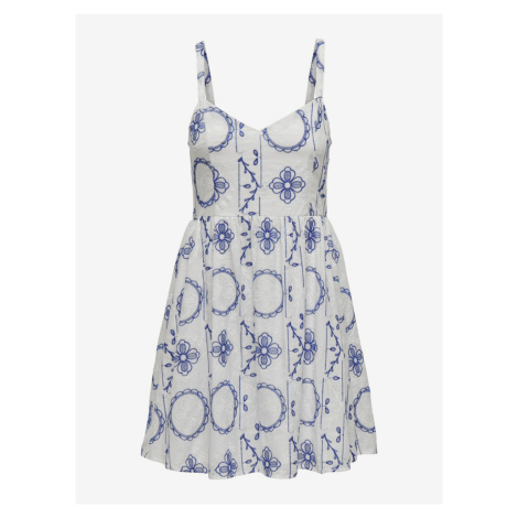 Modro-bílé dámské vzorované šaty ONLY Daphne