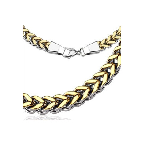 Mohutný řetízek z chirurgické oceli - zlatavý "V" vzor Šperky eshop