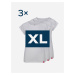 Triplepack bílých dámských triček ALTA - XL