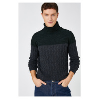 Koton Men's Anthracite Patterned Sweater