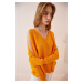 Happiness İstanbul Sweater - Yellow - Oversize