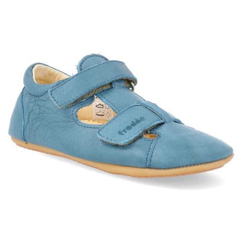 Barefoot dětské sandály Froddo - Prewalkers Denim modré