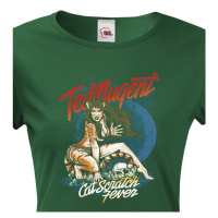Dámské tričko s potiskem známého kytaristy a zpěváka Teda Nugenta  - parádní tričko s kvalitním 