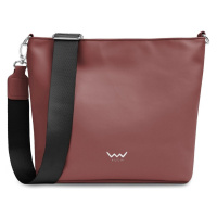 Vuch Dámská crossbody kabelka Sabin Wine vínová Bílá