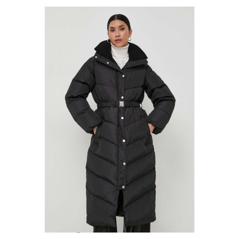 Péřová bunda BOSS dámská, černá barva, zimní, oversize Hugo Boss