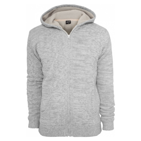 Winter Knit Zip Hoody - white/grey