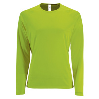 SOĽS Sporty Lsl Dámské funkční triko dlouhý rukáv SL02072 Neon green