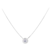 Beneto Stříbrný náhrdelník se zirkonem AGS56/47 (řetízek, přívěsek)