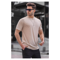 Madmext Beige Regular Fit Basic Men's T-Shirt 6069