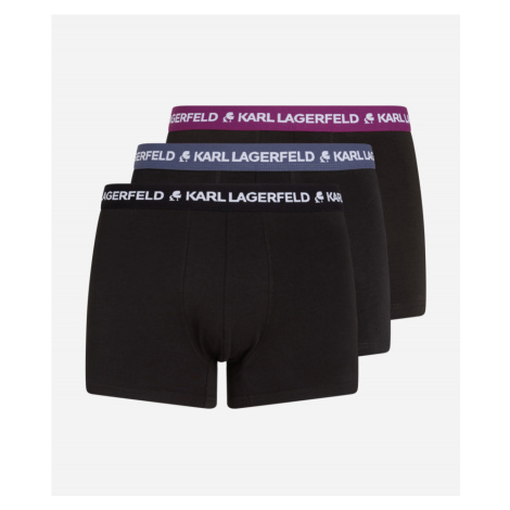 Spodní prádlo karl lagerfeld logo trunk multiband 3-pack černá