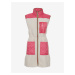 Růžovo-krémová dámská dlouhá vesta z umělého kožíšku The Jogg Concept