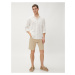 Koton Basic Gabardine Shorts with Five Pockets Detailed and Buttoned Cotton