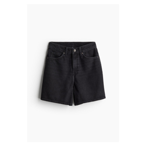 H & M - Mom High Denim shorts - černá H&M