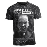 tričko hardcore pánské - PRAY FOR YOUR PRIEST - AMENOMEN - OMEN147KM ALL PRINT WHITE