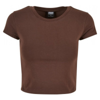 Ladies Stretch Jersey Cropped Tee - brown