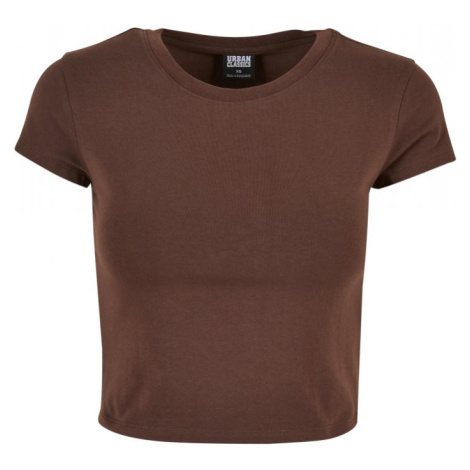 Ladies Stretch Jersey Cropped Tee - brown Urban Classics