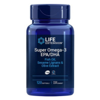 Life Extension Super Omega-3 EPA/DHA Fish Oil, Sesame Lignans & Olive Extract 120 kapslí