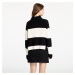 Svetr Calvin Klein Jeans Chunky Loose High Neck Sweater Ivory/ Black Stripe