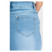 Dámská džínová sukně s asymetrickým spodkem - modrá