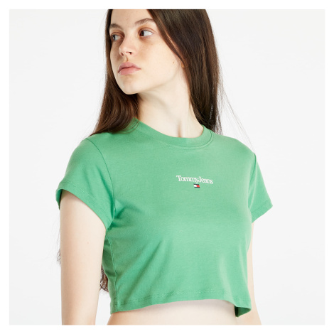 TOMMY JEANS Essential Logo Cropped T-Shirt Green Tommy Hilfiger