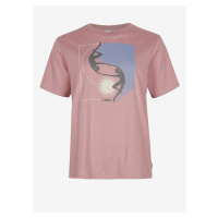 Starorůžové dámské tričko s potiskem O'Neill ALLORA GRAPHIC T-SHIRT