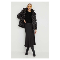 Péřová bunda Karl Lagerfeld dámská, černá barva, zimní
