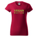 DOBRÝ TRIKO Dámské tričko s potiskem Vegan symboly Barva: Marlboro červená