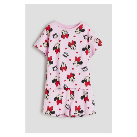 H & M - Žerzejové pyžamo's potiskem - růžová H&M