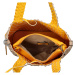 Elegantní koženková kabelka 2v1 Dora, tmavě béžová - žlutá