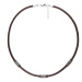 Manoki Pánský kožený náhrdelník Lucas - chirurgická ocel, etno styl WA554A Hnědá 45 cm + 3 cm (p
