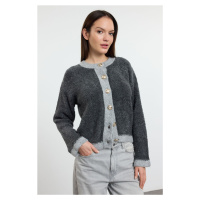 Trendyol Anthracite Knitted Cardigan