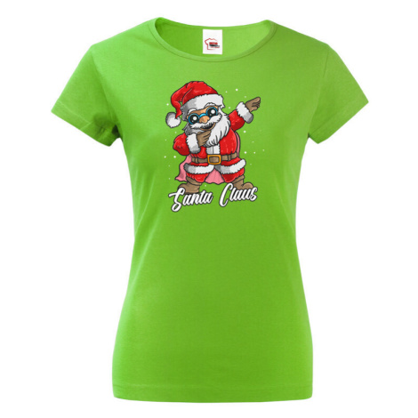 Dámské triko Santa Claus dab dance - vtipné vánoční triko BezvaTriko