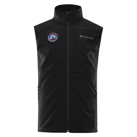 Alpine Pro Wers Pánská softshellová vesta MVEB094 černá