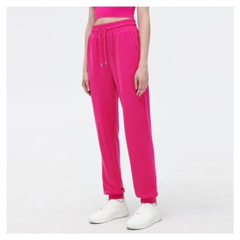 Cropp - Kalhoty joggers - Růžová