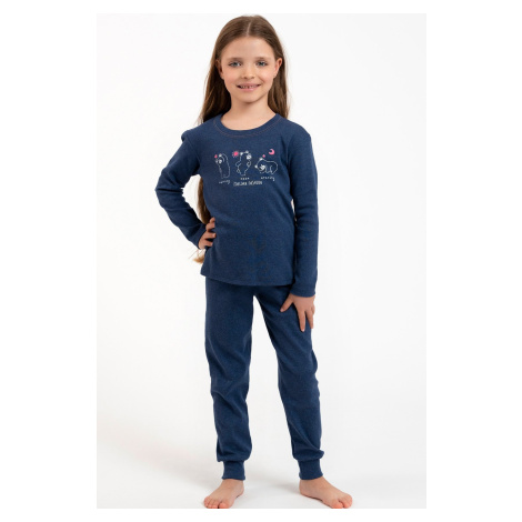 Dívčí pyžamo Italian Fashion Lita - bavlna Tmavě modrá