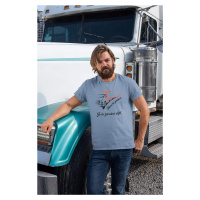 MMO Pánské tričko Kamionista Barva: Nebeská modrá