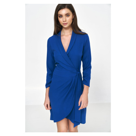 Modré zavinovací šaty S223 Nife