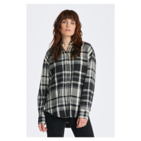 KOŠILE GANT RELAXED CHECKED FLANNEL BD SHIRT černá